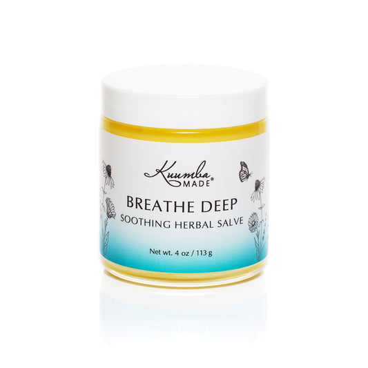 Breathe Deep Chest Rub Herbal Salve 4oz jar from Kuumba Made