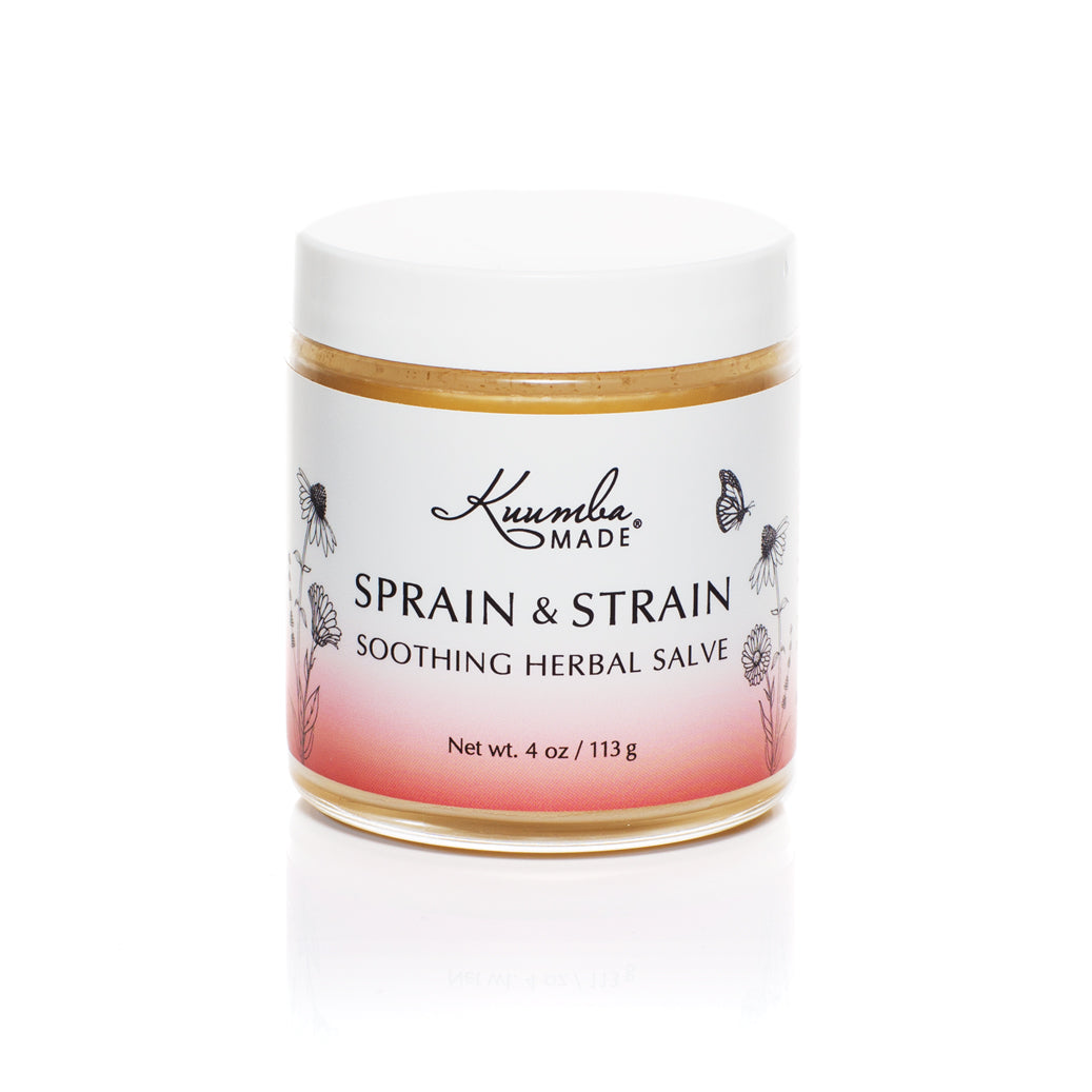 Sprain & Strain Herbal Salve 4oz jar from Kuumba Made